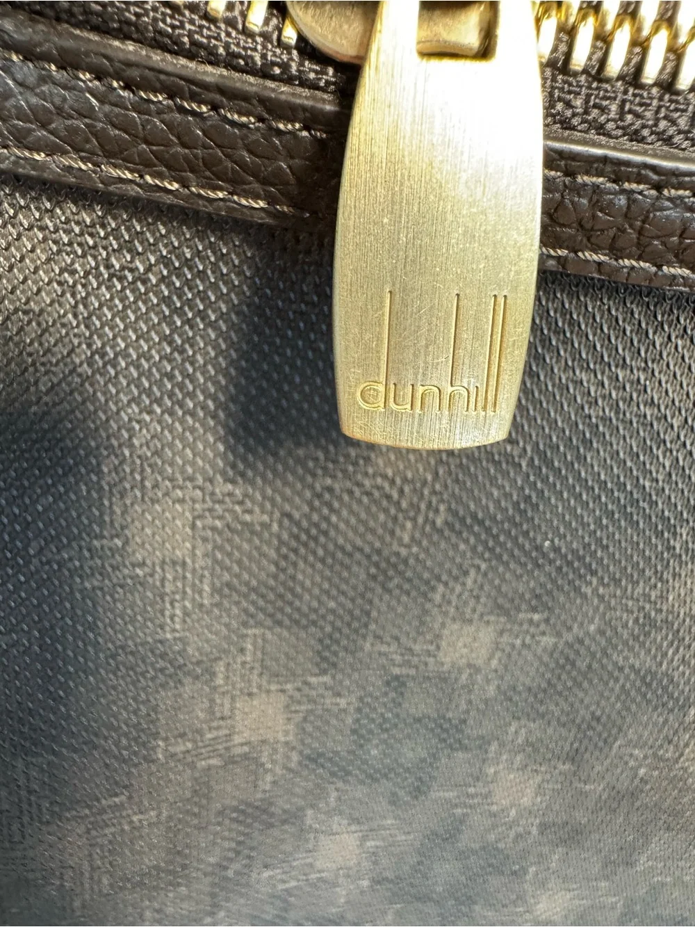 Dunhill Canvas and Leather Messenger Bag